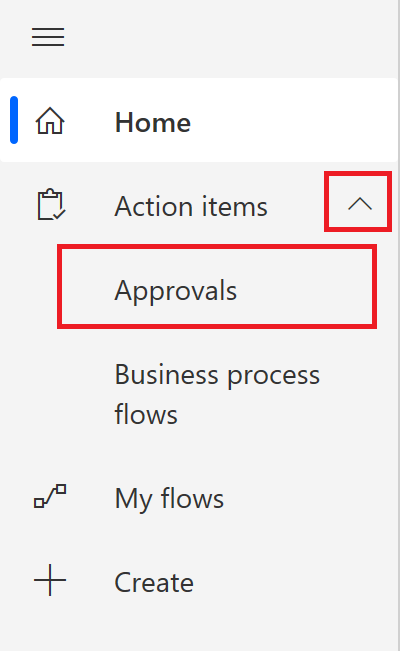 Image shows the approvals action